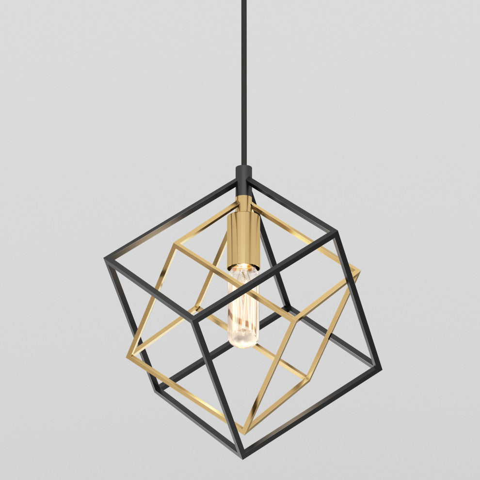 Artika Imperium Small Pendant Ceiling Light, Black & Gold
