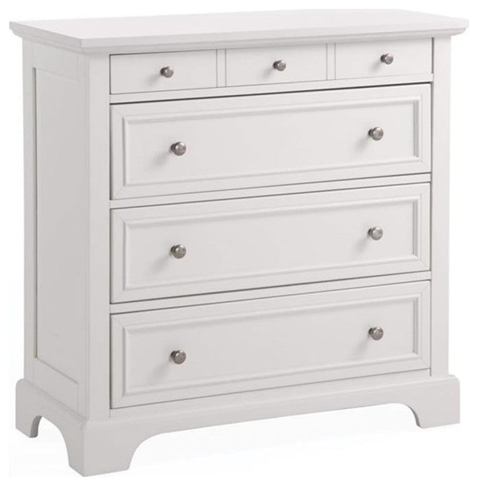 Homestyles Naples Wood Chest in Off White