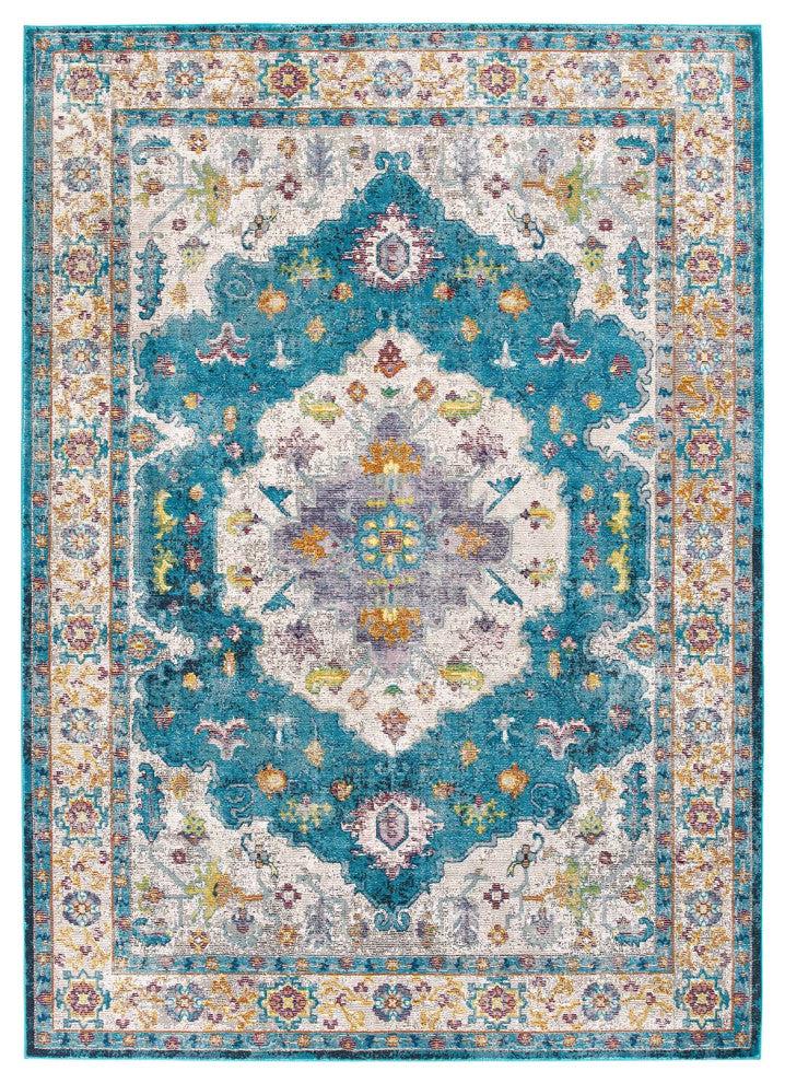 Success Anisah Distressed Floral Persian Medallion 5x8 Area Rug