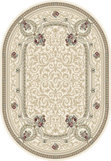 Ancient Garden Rug, 5'3"X7'7" Oval