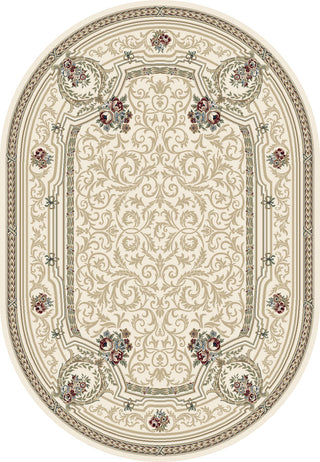 Ancient Garden Rug, 5'3"X7'7" Oval