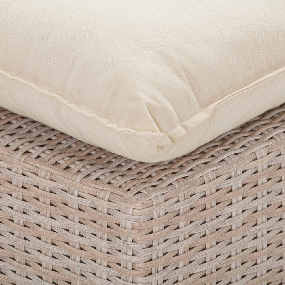 Cali Natural Wicker Outdoor Armless Chair