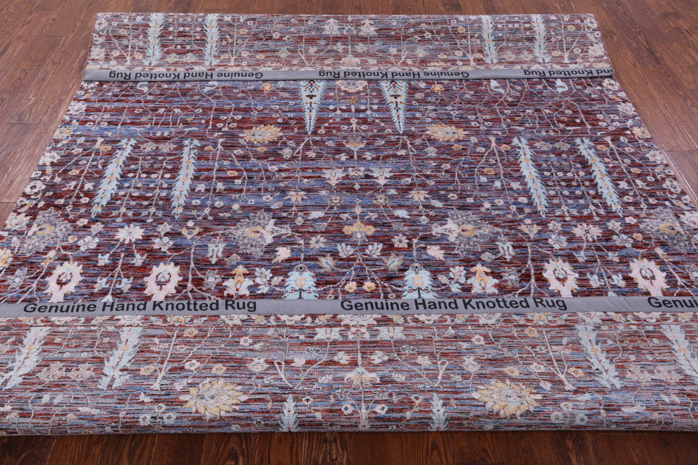 8' 0" X 10' 0" Persian Ziegler Wool and Silk Hand-Knotted Rug Q11795