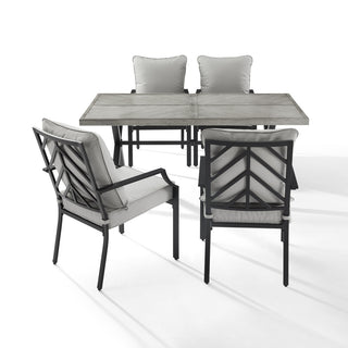 Otto 5Pc Outdoor Dining Set Table, 4 Chairs