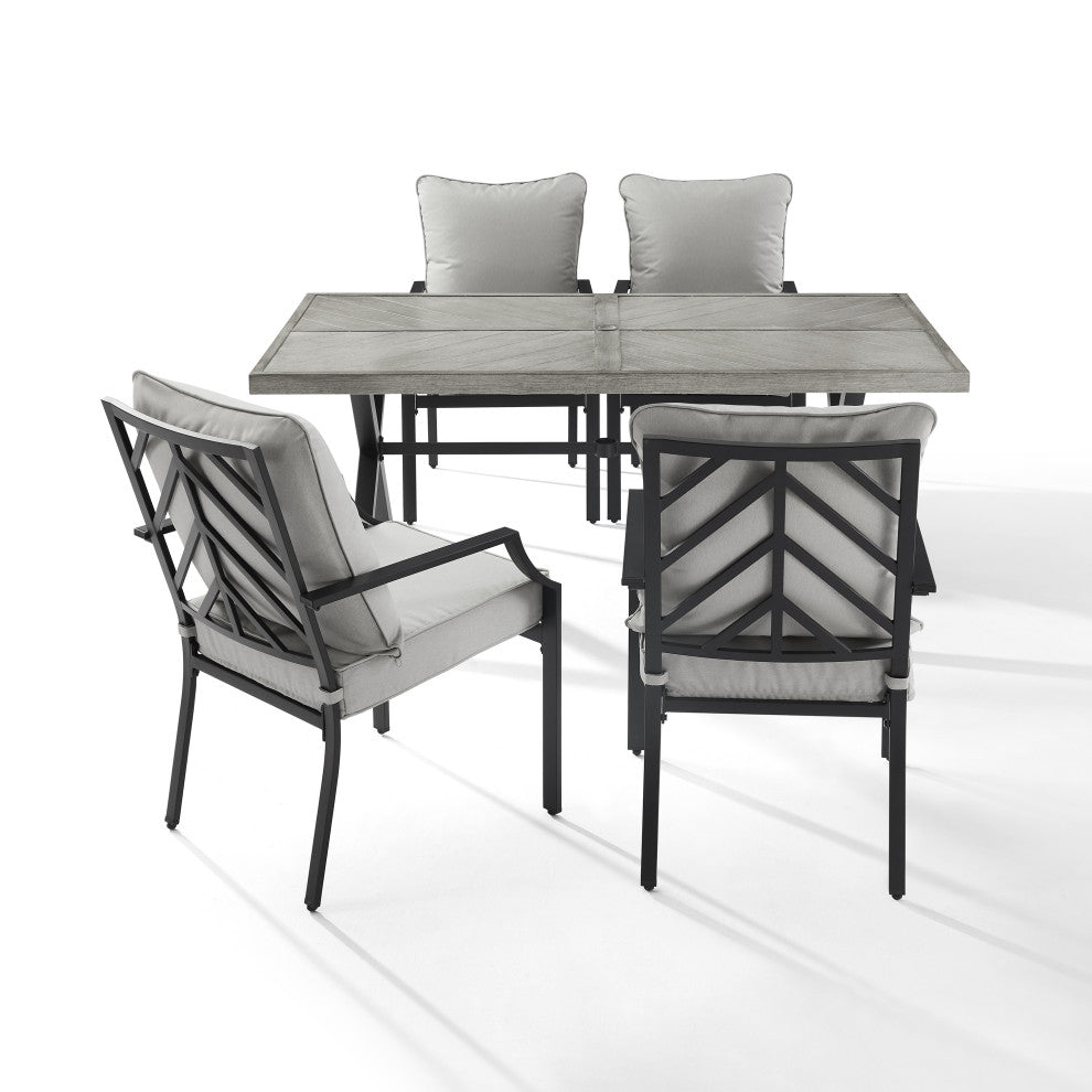 Otto 5Pc Outdoor Dining Set Table, 4 Chairs