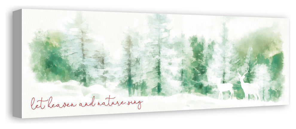 Let Heaven and Nature Sing Canvas Wall Art, 12"x36"