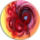 Waves Around The Hearts, Abstract Abstract Art Round Wall Art, 23"