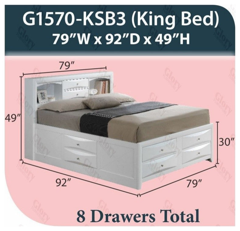 Storage Bed, King