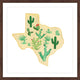 "Texas Cactus" Framed Painting Print, 18x18