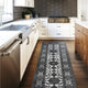 My Magic Carpet Washable Rug Ramage Gray, 2.5'x10'
