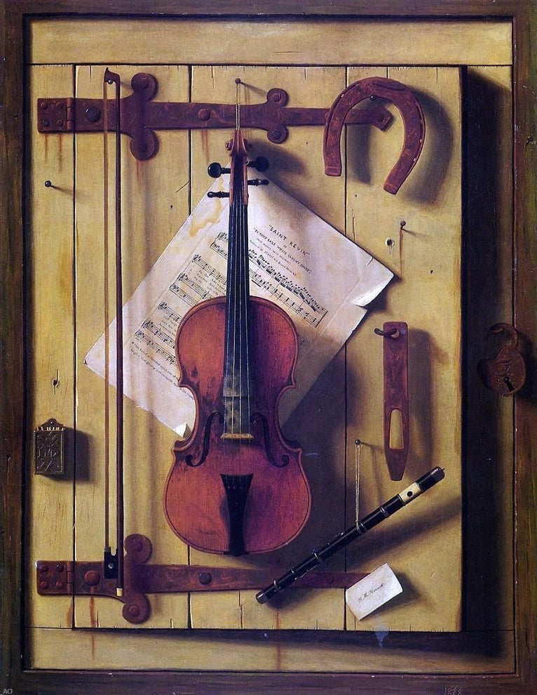 William Michael Harnett Still Life: Violin and Music Wall Decal