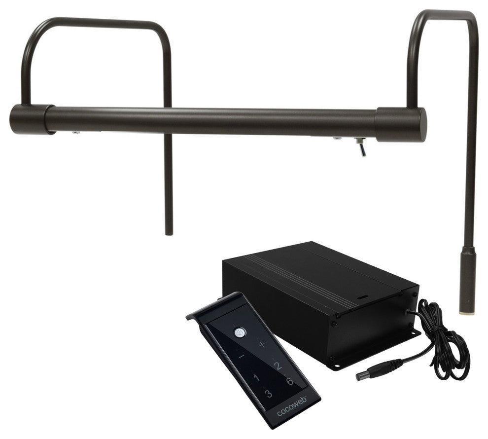 12" Slim Line Frame Light, Mahogany Bronze With Hard Wire Kit and Remote