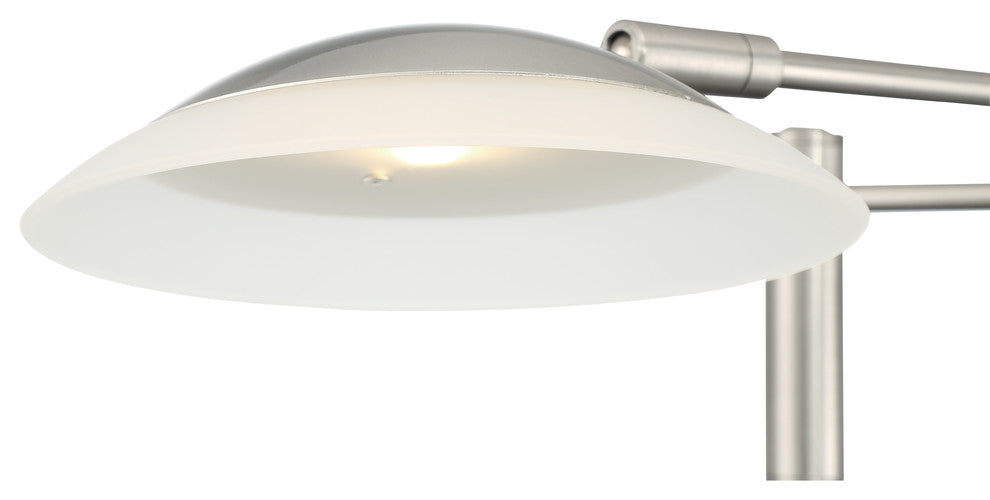 Meran Turbo Floor Lamp, Satin Nickel