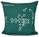 Half Back Dive, Geometric Print Outdoor Pillow, Green, 20" x 20"