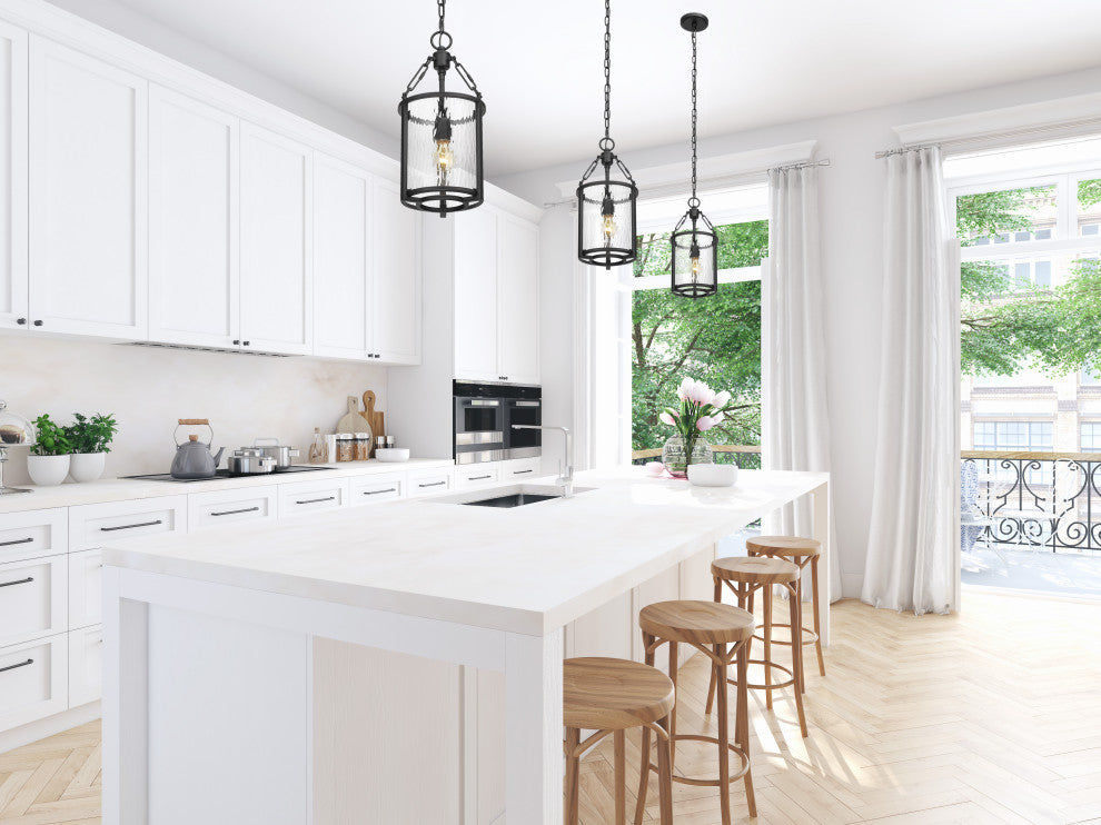 Zlite 346P8-MB 1-Light Pendant, Clear Waterglass