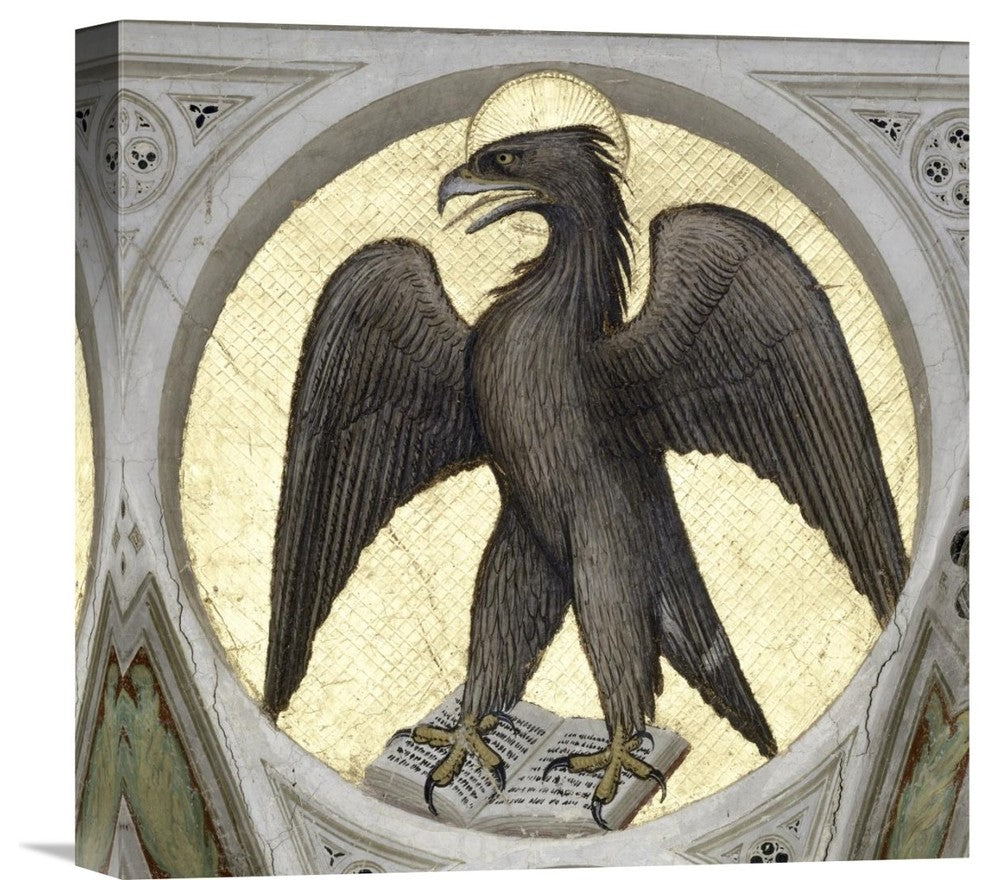 "Saint John As An Eagle" Stretched Canvas Giclee by Giusto de Menabuoi, 16"x16"