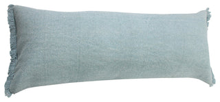 Ox Bay Blue Solid Organic Cotton Pillow Cover, 14"x36"