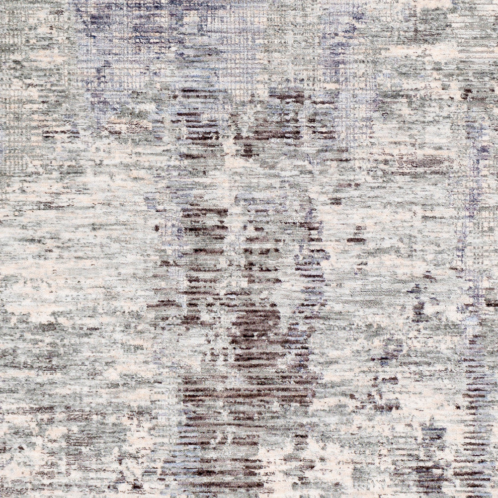 Surya Presidential PDT-2322 3'3"x8' Rug, Gray/Blue/Pale Blue/Blue/Green/Ivory