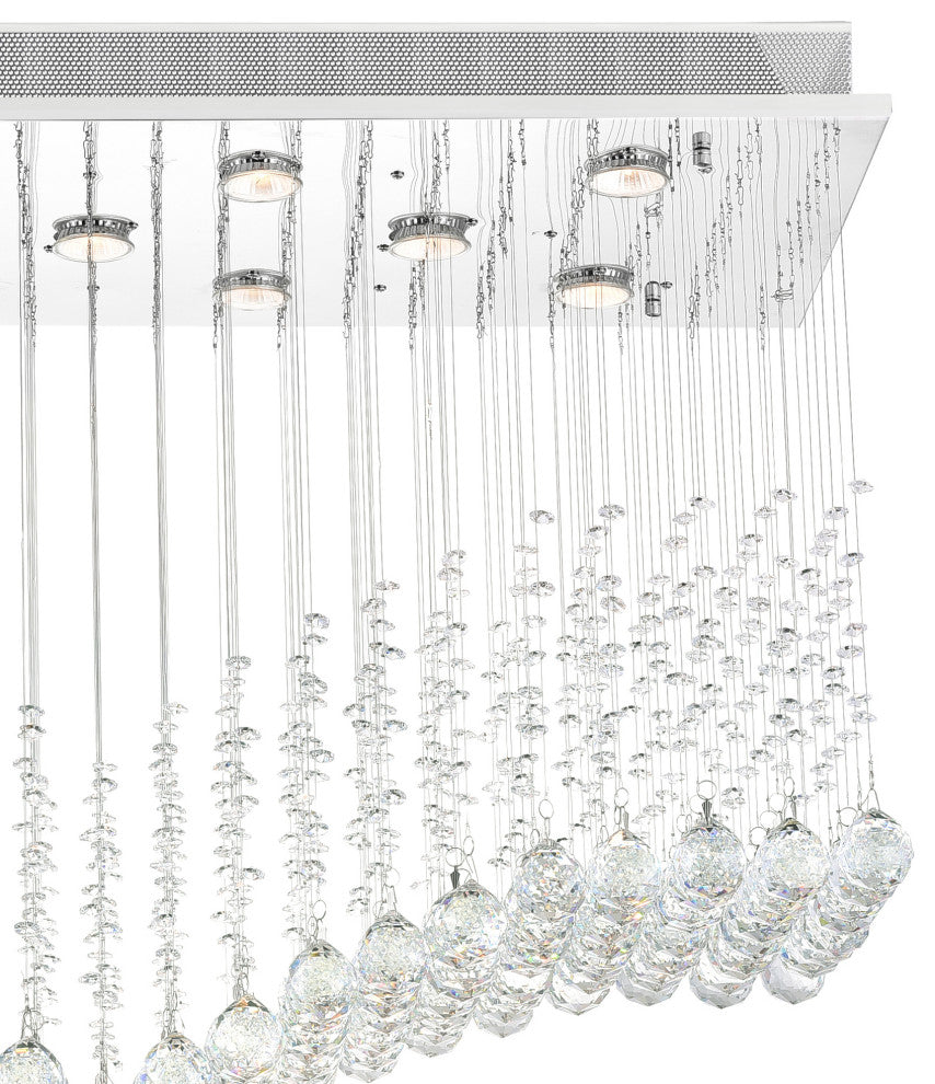 Twinkle 11 Light Flush Mount With Chrome Finish