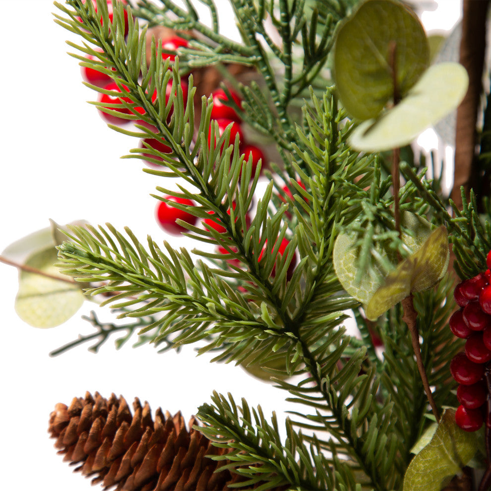20"H Christmas Floral Table Tree Decor
