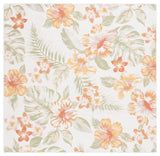 Safavieh Sunrise Collection SUN671 Indoor-Outdoor Rug, Ivory/Rust Sage, 6'7" Square