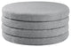 Aphia Boucle Fabric Upholstered Ottoman, Gray, Ottoman / Coffee Table