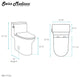 Daxton One Piece Elongated Left Side Flush Toilet 1.28 GPF
