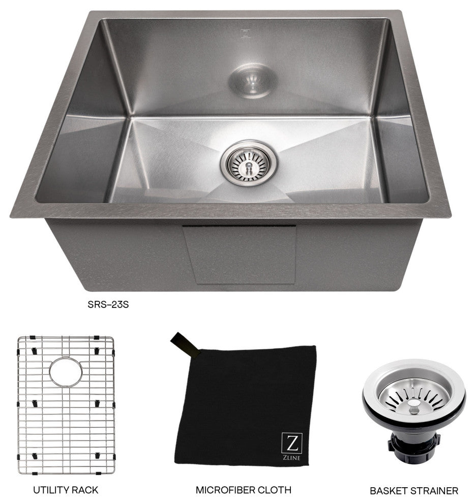 ZLINE 23" Meribel Undermount Fingerprint Resistant Stainless Steel Kitchen Sink