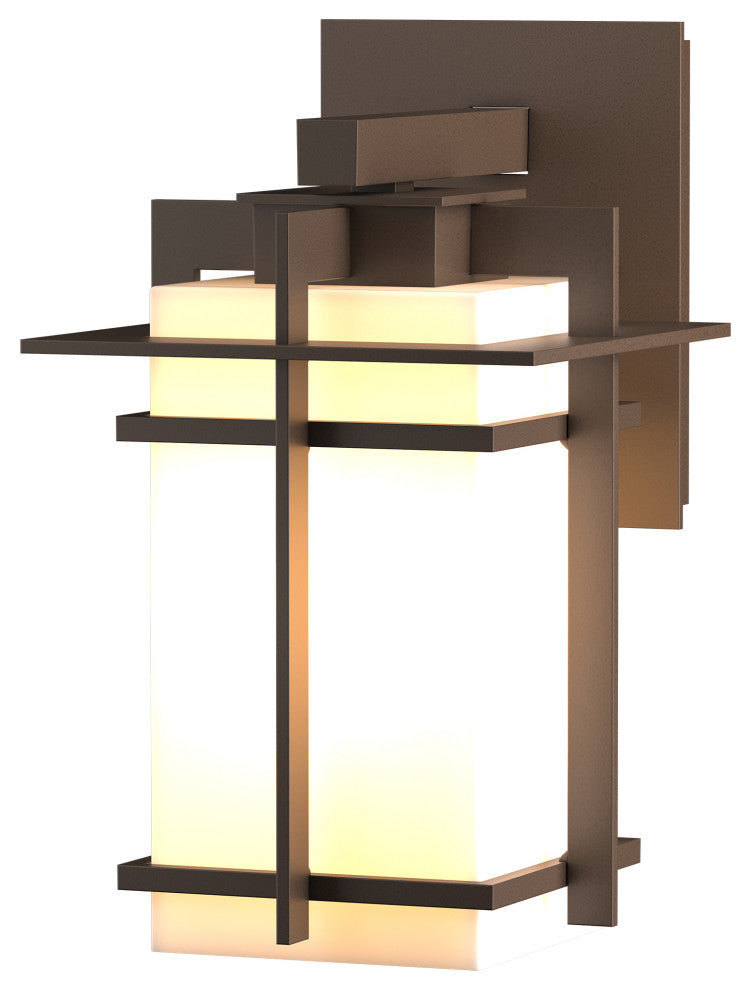 Tourou Downlight Outdoor Sconce, Coastal Bronze Finish, Opal Glass