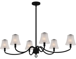 McKinney Six Light Linear Chandelier in Matte Black