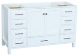 Ariel Cambridge 54" Single Sink Base Cabinet, White