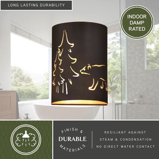 Katmai 5" Wall Light Noble Bronze and Brass Gold