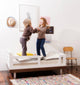 Classic Toddler Bed, Walnut and White