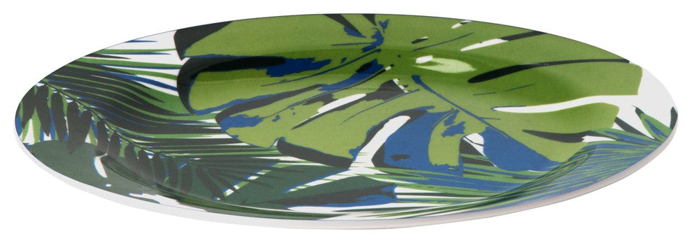 Kinsey, Mixed Leaf Design Melamine Dinnerware, Dinner Plates Set/4