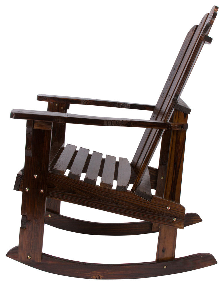 Marina Porch Rocker, Burnt Brown
