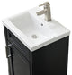 20" Single Sink Vanity With White Ceramic Sink Top, Dark Gray