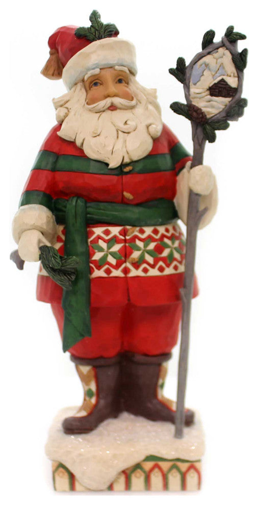 Jim Shore Wonder In The Wilderness Polyresin Woodsy Santa 6001469