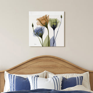 "Gentian Buddies" Frameless Free Floating Panel Graphic Wall Art, 24"x24"
