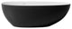 Solid Surface Freestanding Soaking Bathtub, Drain, White/black