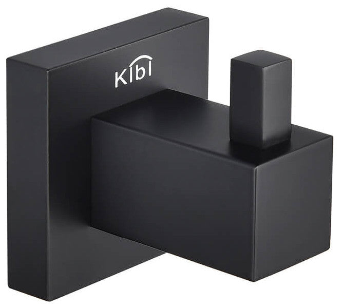 Cube Bathroom Robe Hook KBA1501, Matte Black