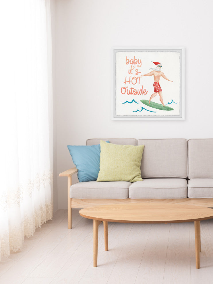 "It's Hot Outside" Framed Painting Print, 24x24