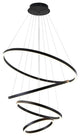 LED Chandelier, Matte Black