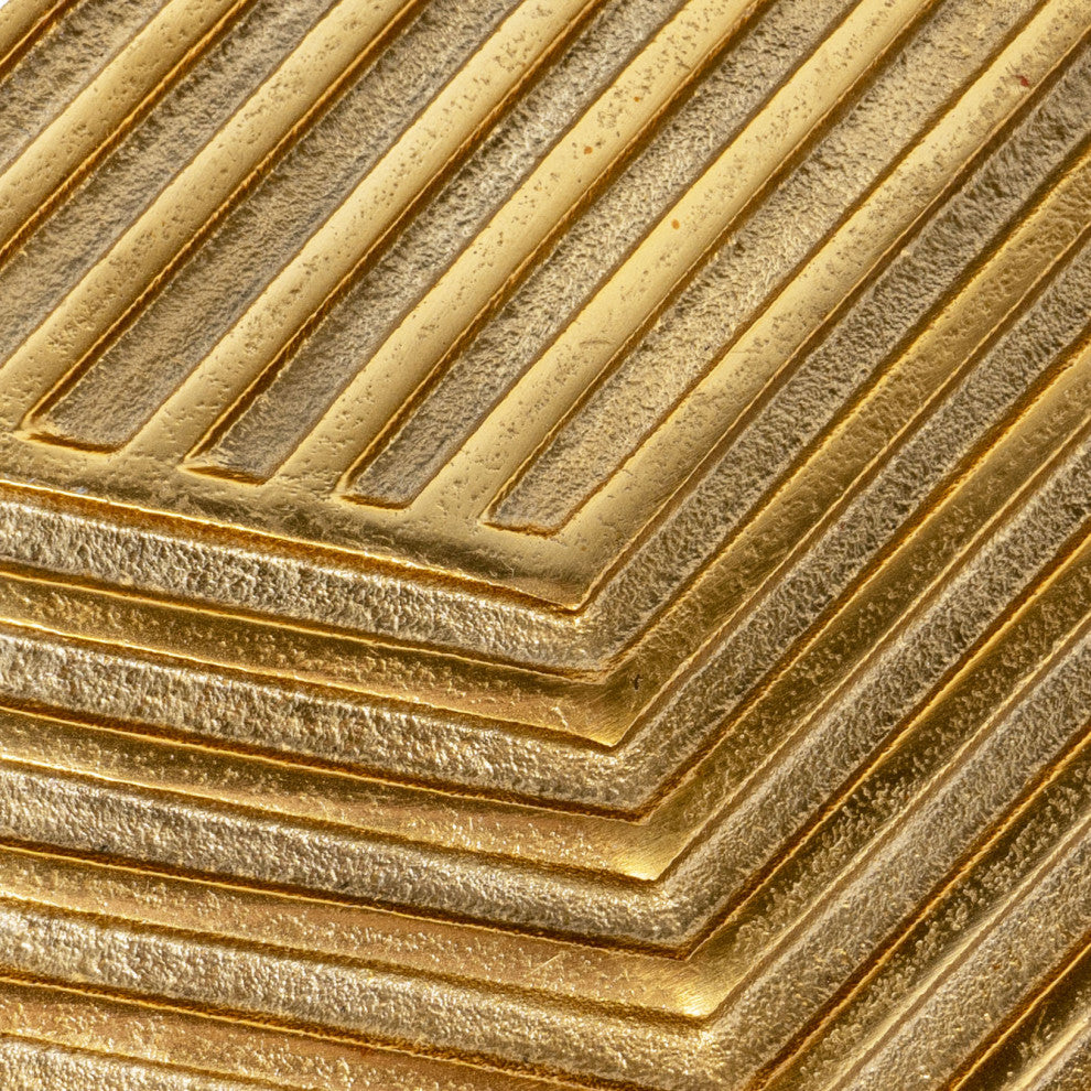 Mahira Decorative Gold and Black Metal Box, Large