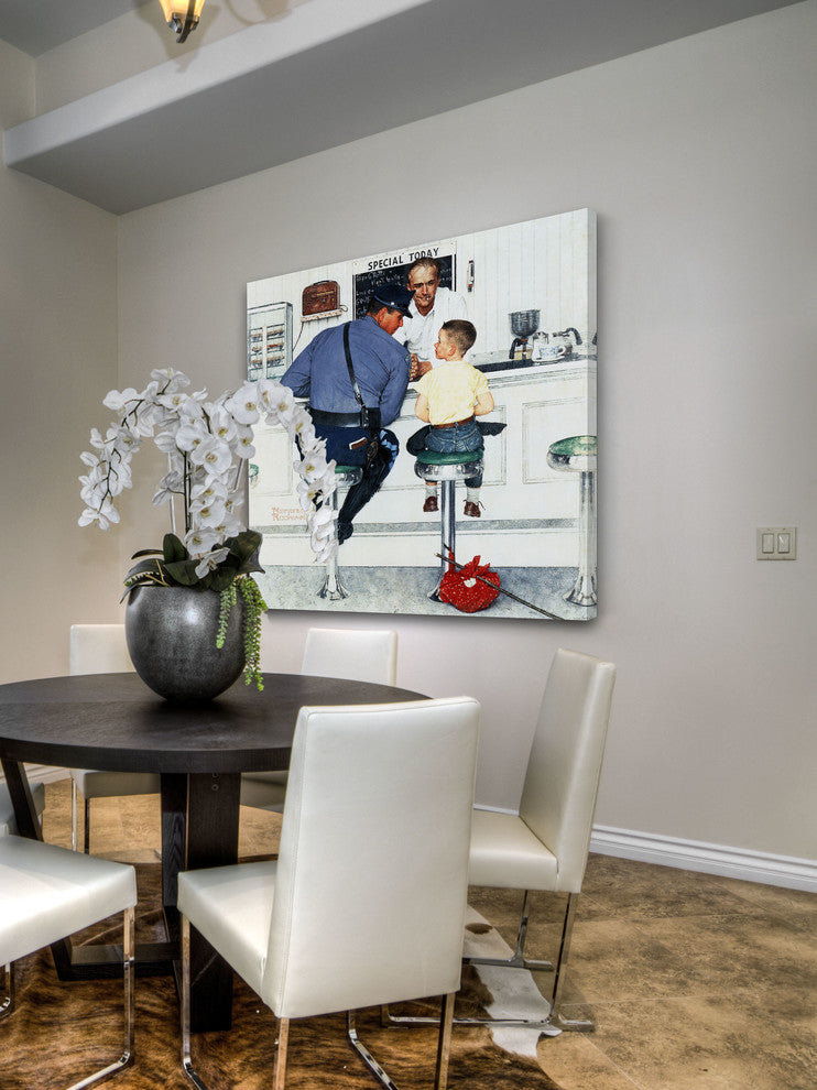 "Runaway" Painting Print on Canvas by Norman Rockwell