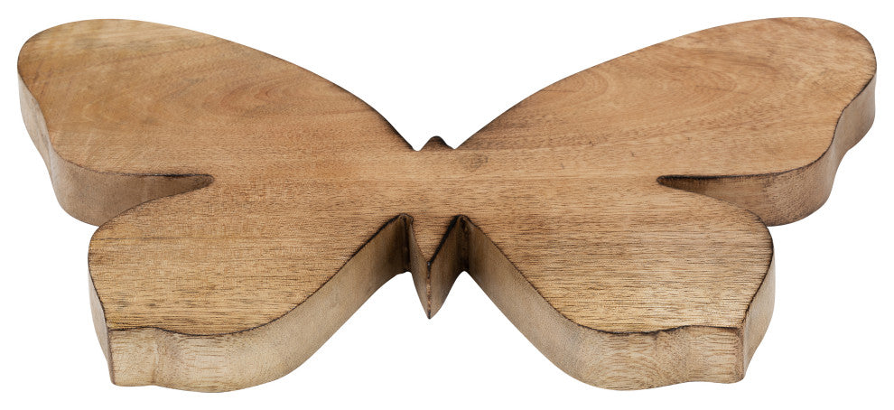 Wood, 12"h Butterfly Deco, Brown