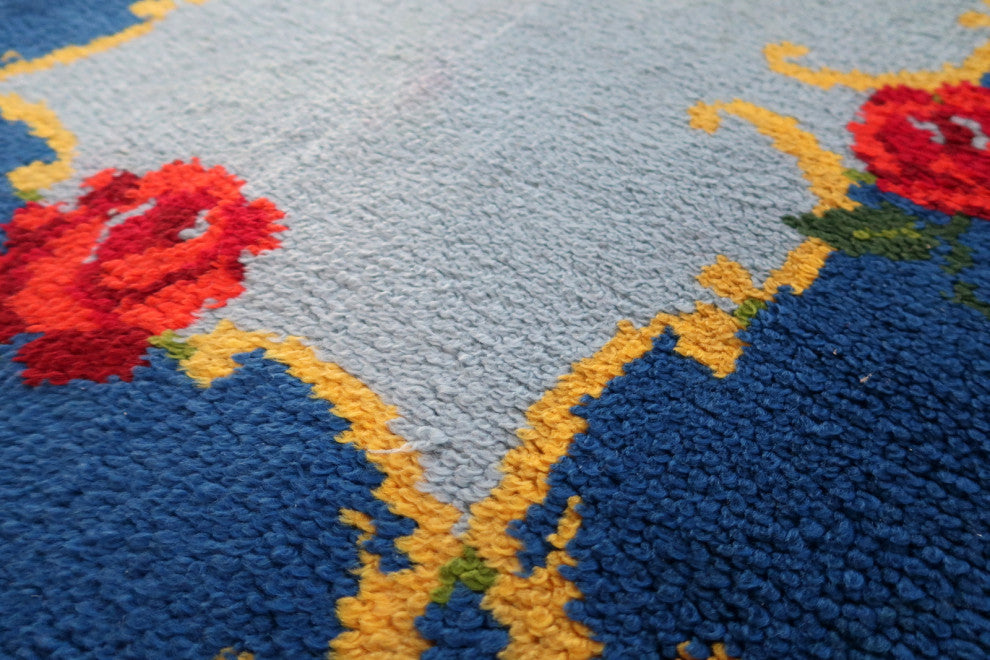 Vintage French Savonnerie Rug 2.5'x5', 76cmx155cm 1960s