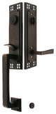 Emtek Arts and Crafts Entry Set with Left Handed Lever Oil Rubbed Bronze Finish