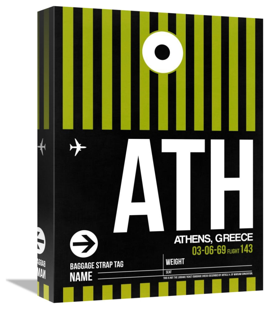 "ATH Athens Luggage Tag 2" Fine Art Print