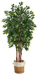 T2987 7 Sakaki Artificial Tree in Handmade Natural Jute and Cotton Planter