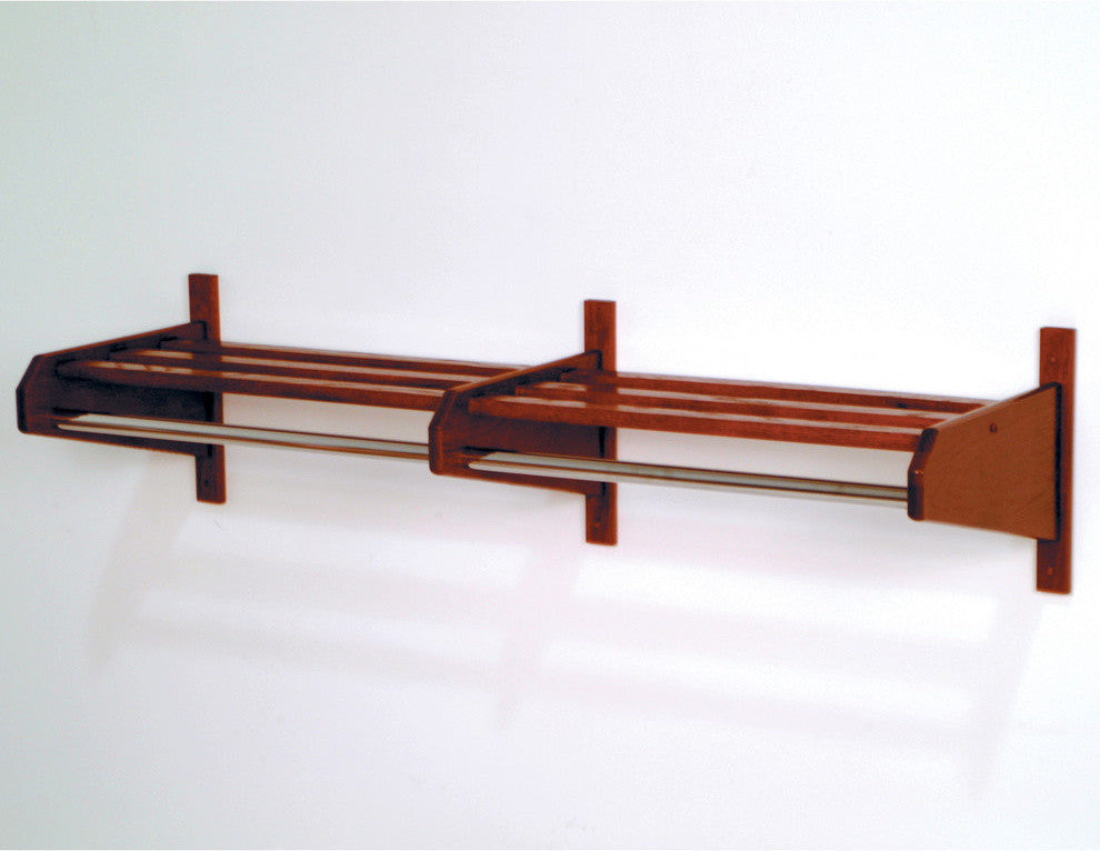 50" Oak Coat and Hat Rack, Mahogany